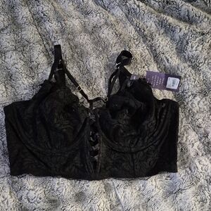 Cacique 🖤 Chic Black Lace Underwire Bra (668)
